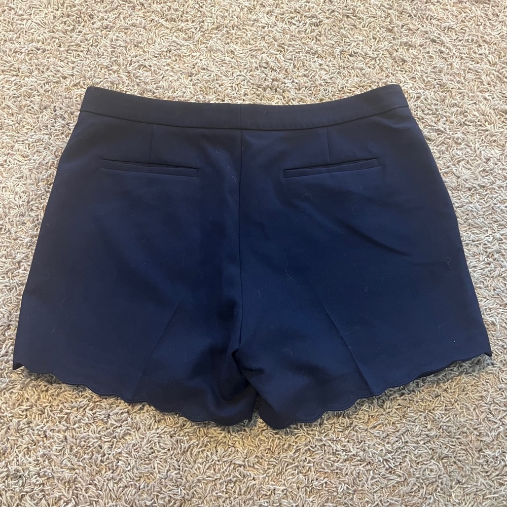 J.Crew Womens Navy Blue Chino‎ Shorts Size 10 Mid Rise Cotton Casual Classic